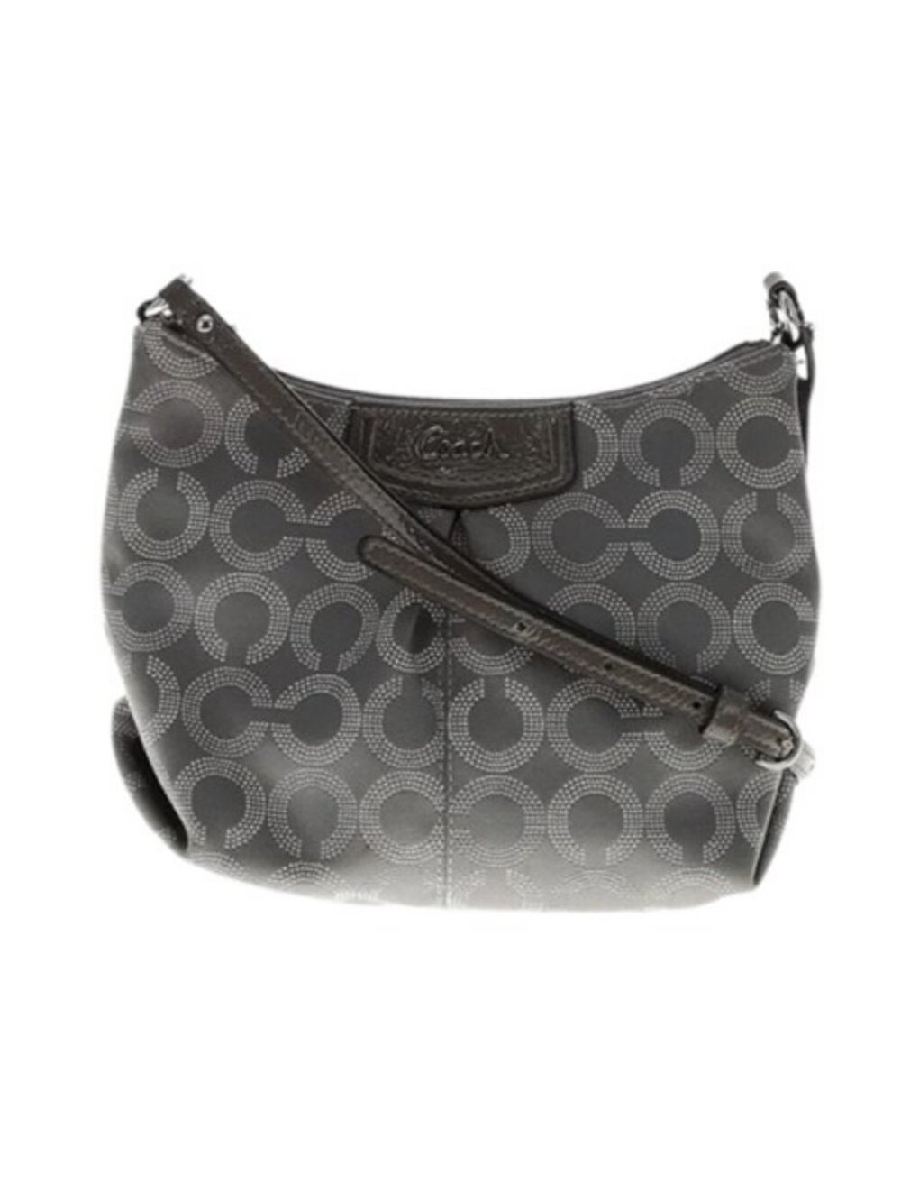Coach Ashley dotted Op art convertible crossbody bag black, grey women's